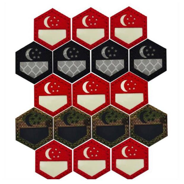 IR反光魔术贴章新加坡国旗臂章