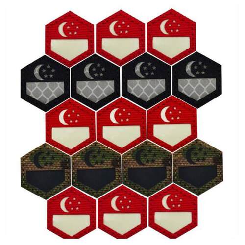 IR反光魔术贴章新加坡国旗臂章