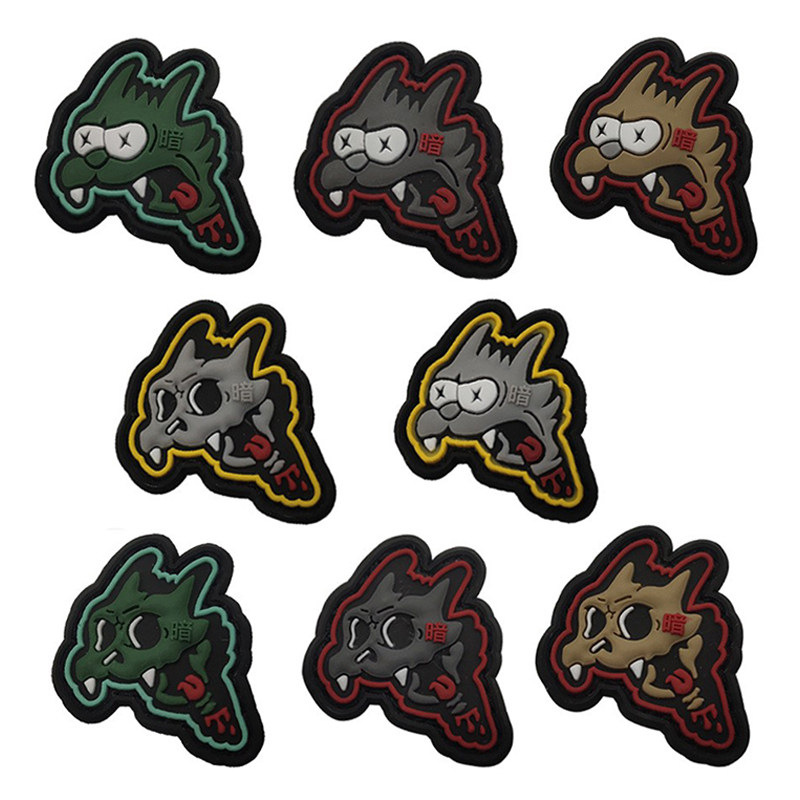 可爱创意卡通徽章小恶魔魔术贴射出钩背包配饰贴章PVC胶章帽章,运动包/户外包/配件,贴章/魔术贴章,淘宝优惠券,粉丝福利购,淘宝优惠卷