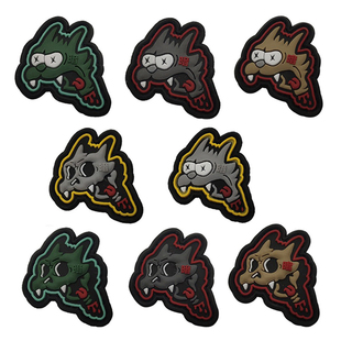 可爱创意卡通徽章小恶魔魔术贴射出钩背包配饰贴章PVC胶章帽章