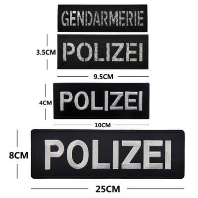 德国国旗补丁POLIZEI魔术贴章