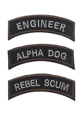 英文弯头系列臂章MEDIC补丁AIRBORNE刺绣魔术贴章军迷包服饰胸章