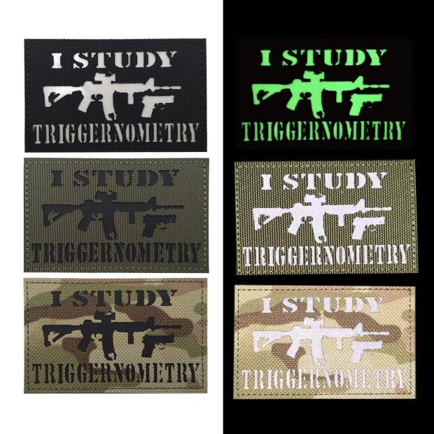 IR反光帽章 I STUDY TRIGGERNOMETRY我研究三角迷彩背包贴章