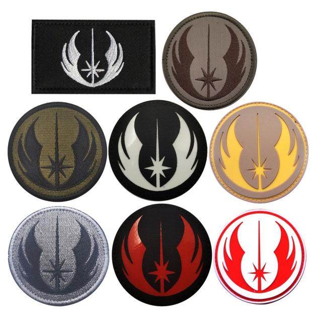 星球大战士气臂章绝地秩序动漫徽章银河共和国圆形胸章反光IR补丁