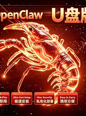 openclaw小龙虾U盘便携式版随身AI智能体即插即用本地部署usb优盘