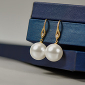 洵且美好S925银饰品白贝珠耳环时尚 耳坠日韩气质耳饰简约百搭