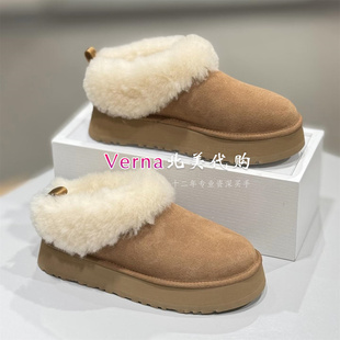 美国代购2025新款雪地靴女鞋1171393厚底增高毛茸塔茨勒便鞋单鞋