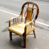 户外竹子休闲成人竹制躺椅老人家用庭院客厅老式 凉椅午睡沙发椅子