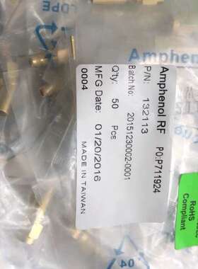 检修Amphenol RF 132113，焊接型SMA接头，全新详询