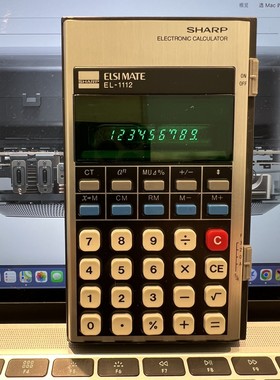 维修指导夏普EL-1112 VFD显示计算器,功能正常,两节五号电池详询