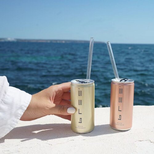 冰灵Bree易拉罐便携装红酒 西拉半甜红 霞多丽半干白葡萄酒200ml