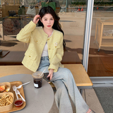 现货！富家千金风亮片黄色小香外套女短款159-746P145K208，女装短外套，浙宝159