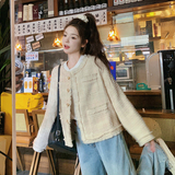 粉色小香风外套女2024秋新款别致设计感流苏流行漂亮法式气质上衣，女装短外套，浙宝159