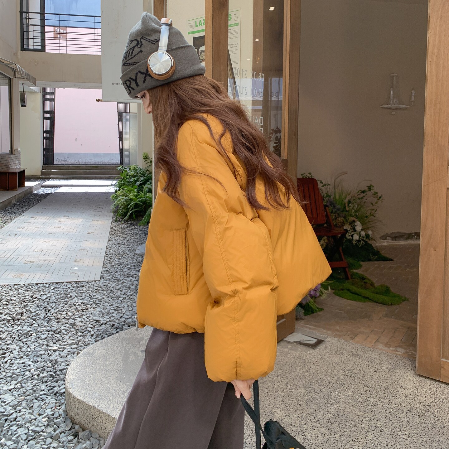 新款！黄色短款90白鸭绒羽绒服外套159-524P275K418,女装羽绒服,浙宝159