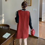 新款现货！过年红色洋气针织衫亮片毛呢裙套装159-737P155K228，女装套装/套裙，浙宝159