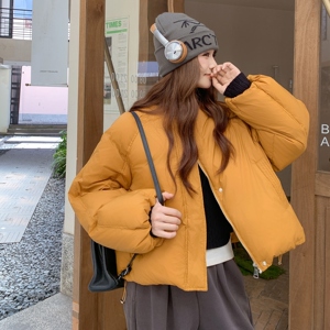 现货！黄色短款90白鸭绒羽绒服外套159-524P275K418图片