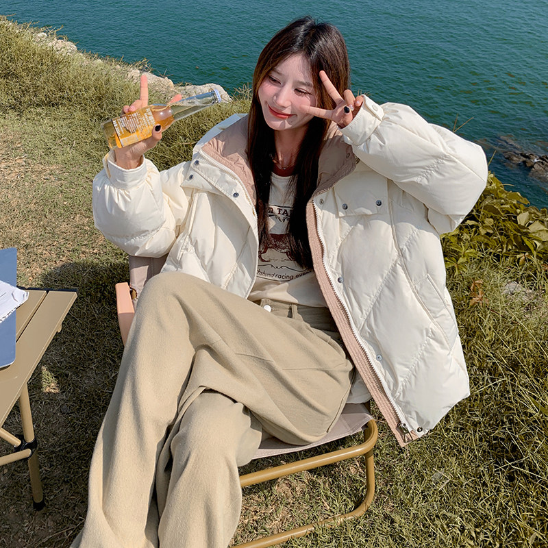 档口现货！韩版宽松90白鸭绒羽绒服外套159-706P285K428,商品下架区,浙宝159