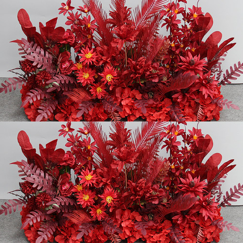 婚庆地排花仿真花成品装饰路引花