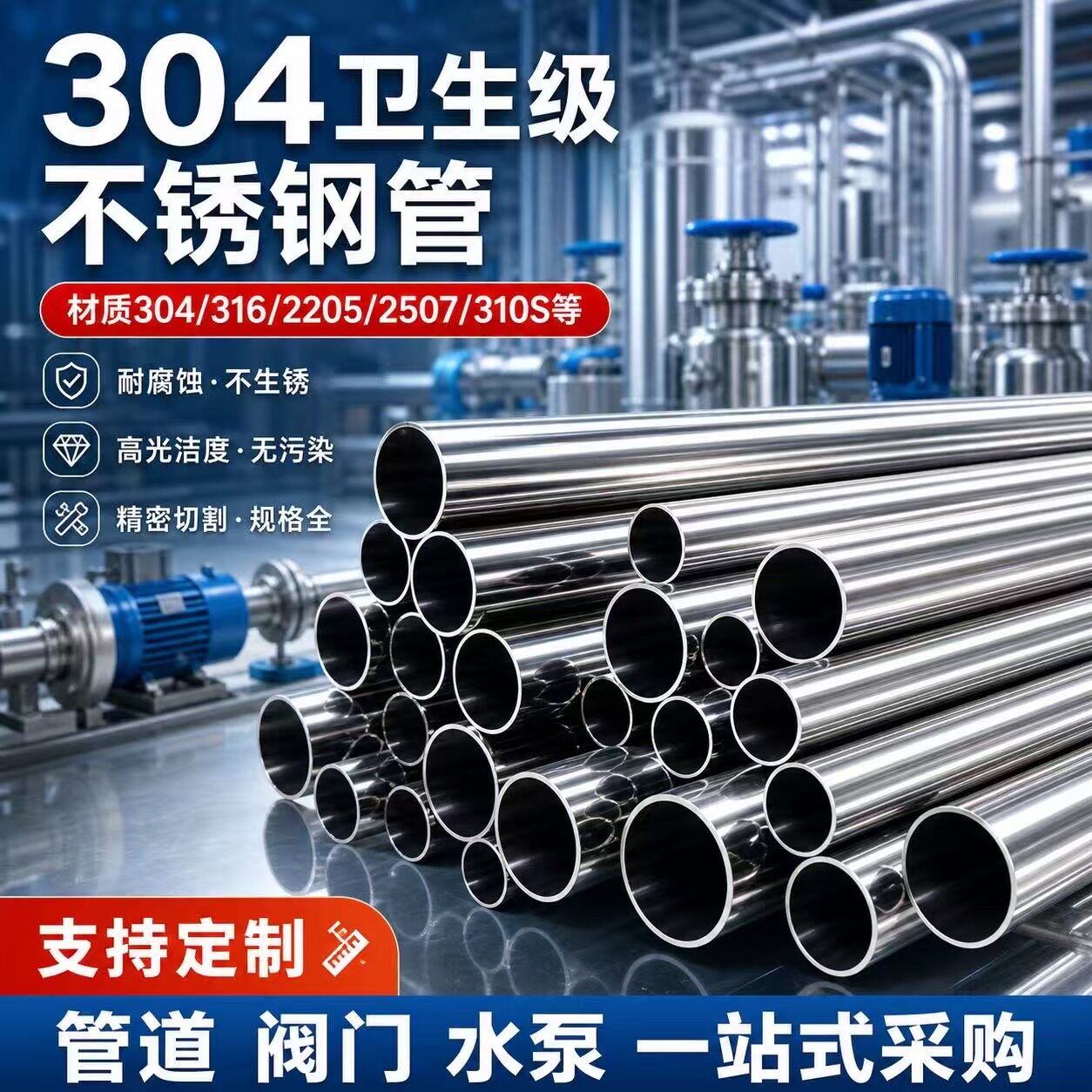 不锈钢304无缝卫生管精密管毛细管316食品级卫生管零切空心管