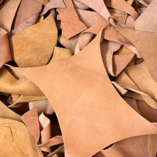 玉器抛光羊皮边角料牛皮碎皮料