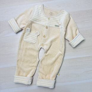 B612米乐熊春秋款 73码 绒面双层连体衣开裆哈衣2405