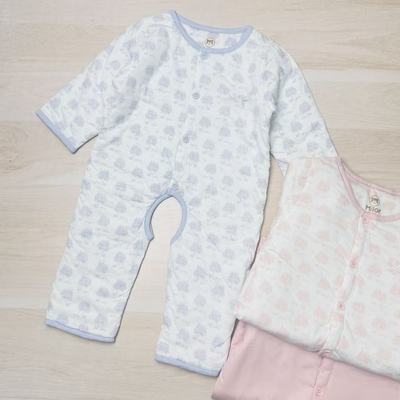 A82米乐熊纯棉开裆连体内衣套装