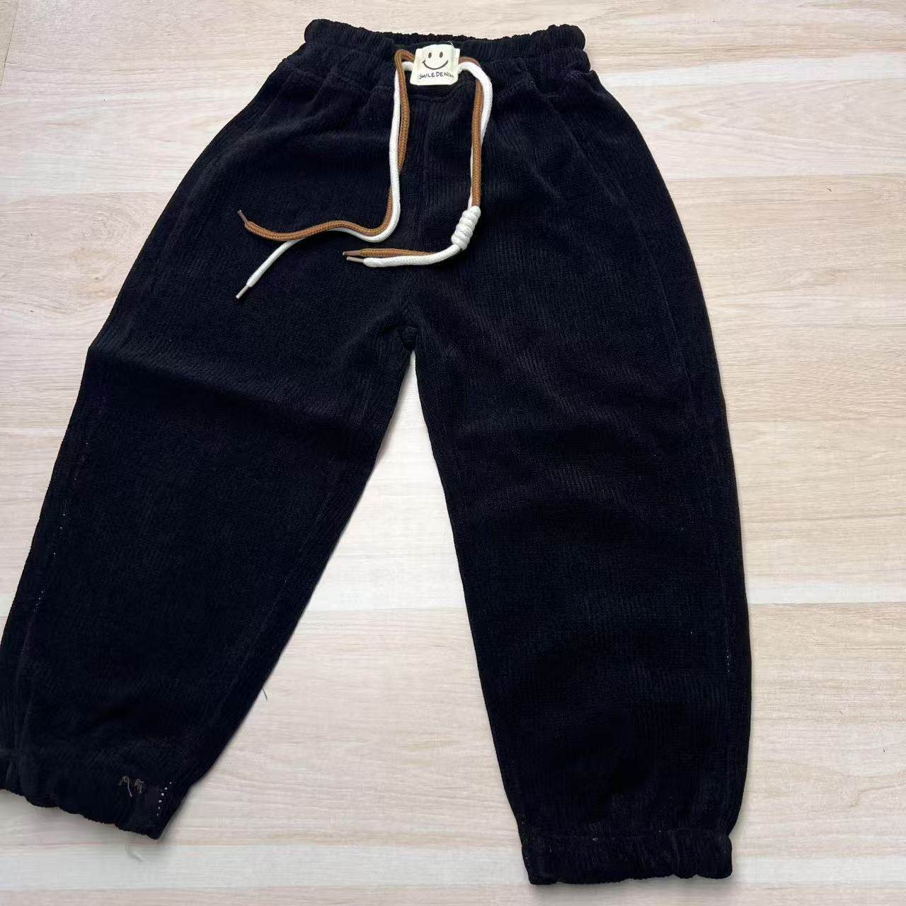 B64诺春秋灯芯绒卫裤运动裤笑脸 0831  110