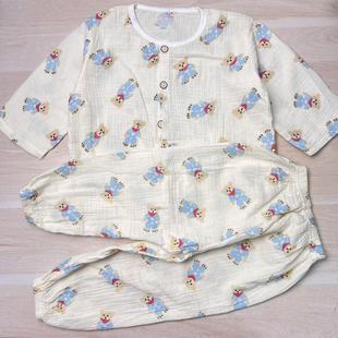 150 100 B54纱布家居服套装 图案多0884