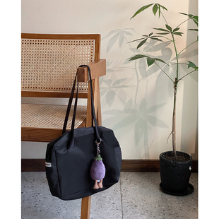 小众大容量公文包 FW原创黑色方形包降落伞波士顿包 MOREGOOL