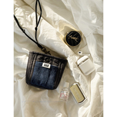 MOREGOOL 可爱包挂钥匙零钱包 牛仔拼接mini挂脖耳机包 FW原创