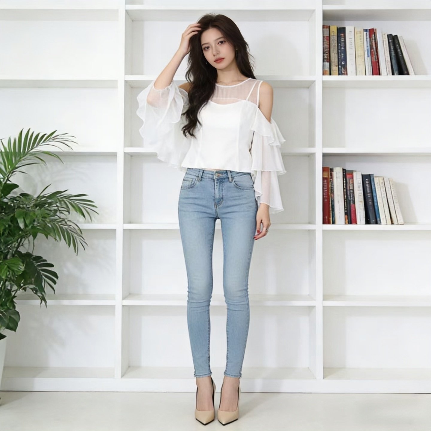 2026春夏纱质露肩上衣女 层叠荷叶边短款小衫 夏季显瘦气质衬衫,女装/女士精品,衬衫,淘宝优惠券,粉丝福利购,淘宝优惠卷
