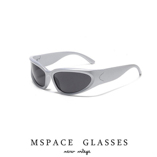mspace2024未来科技赛博朋克复古长方形墨镜女太阳镜男Y2K小众潮