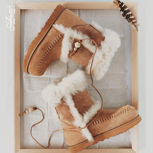 THESHOO雪珠两穿可拆卸毛绒雪靴