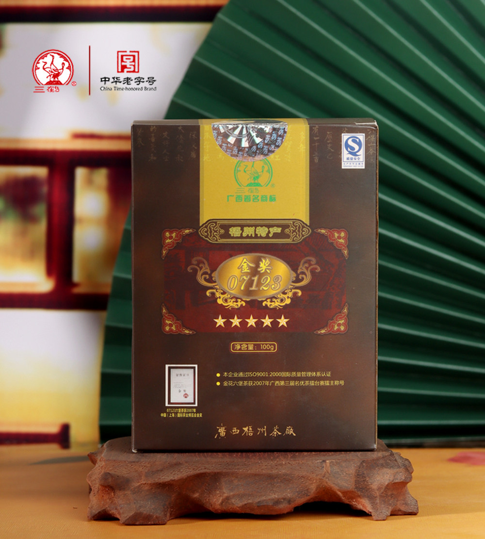 三鹤盒装六堡茶梧州特级香甜