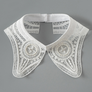 重工钉珠衬衫假领子女叠穿外搭装饰领毛衣卫衣假衣领韩版减龄穿搭