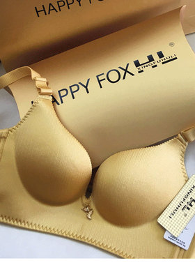 幸福狐狸文胸至尊无钢圈聚拢香港金狐狸正品内衣收副乳上托胸罩