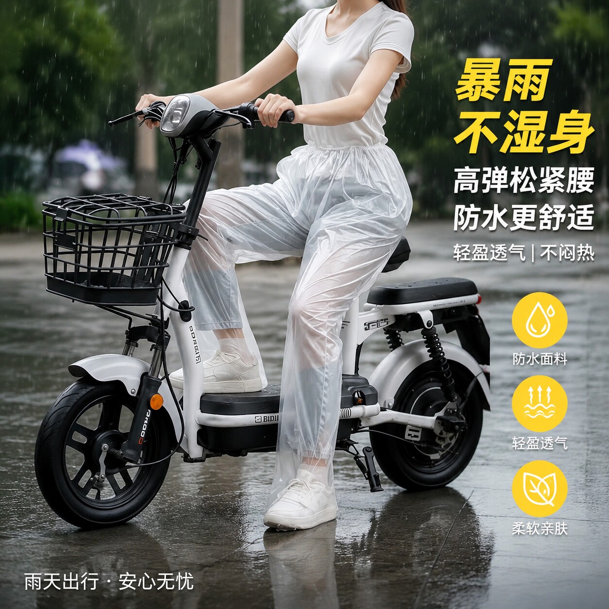 【暴雨不湿身】包脚一次性封脚雨裤鞋长款加厚户外便携式雨衣漂流图片