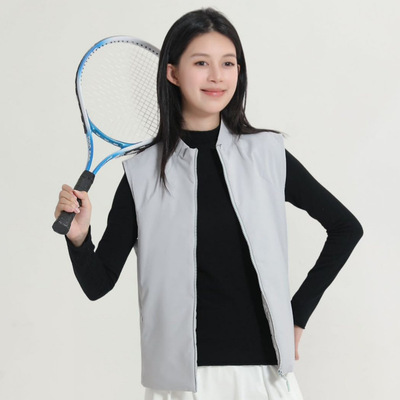 秋冬羊毛女士马甲开衫立领外穿修身轻户外时尚机能马甲