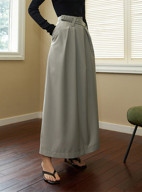 【呼呼专享】AEL原创设计感高腰半身裙女2025秋新款通勤百褶裙