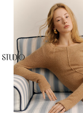 【柒柒】AEL原创法式羊毛长袖连衣裙女2025冬不规则修身收腰裙子