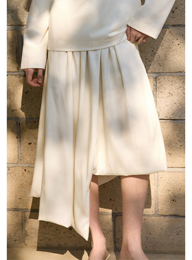 AEL原创气质两件套2025新款套装裙温柔风一字肩上衣独特半身裙