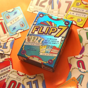 Flip7连翻转英文桌游卡牌扑克牌赌狗成年休闲聚会多人游戏牌cards