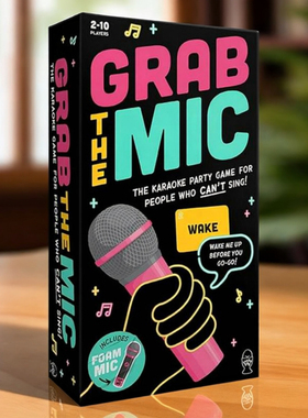 多人聚会英文桌游卡牌儿童益智玩具对战糟糕歌手抢麦克风唱歌游戏