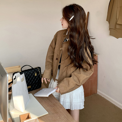 2025秋季新款复古洋气工装皮衣