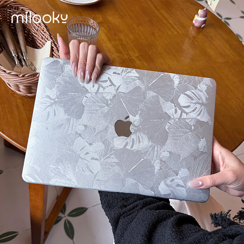 银色银杏叶MacBook轻薄保护壳