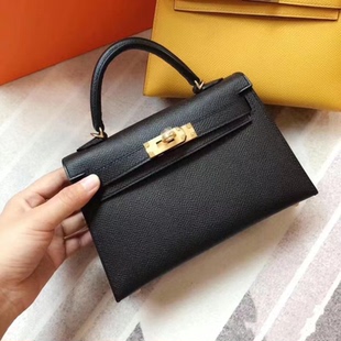 二代凯莉包mini真皮掌纹手提小包2026新款高级感百搭单肩斜挎包女