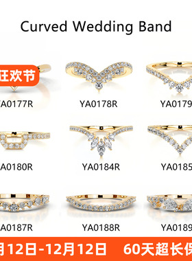时尚轻奢ins风叠戴v形小排戒跨境s925纯银镀金镶莫桑石戒指女