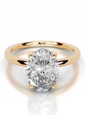 轻奢ins郁金香托2克拉鸽子蛋婚戒跨境S925纯银镀18k金莫桑石戒指