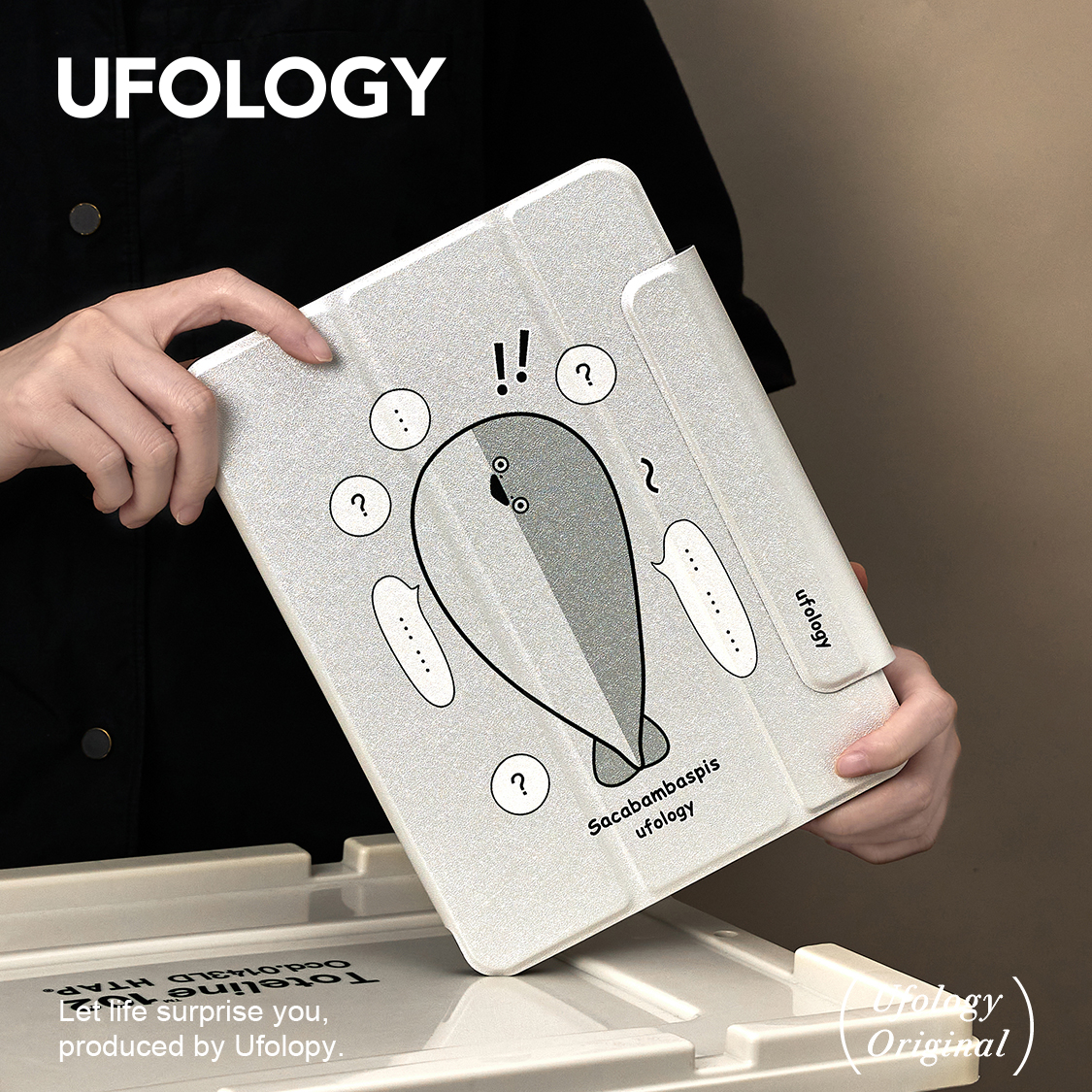 Ufology原创萨卡班甲鱼适用ipadair5保护套air4保护壳ipadpro11英寸9代10代2022磁吸2021苹果mini6平板2018 3C数码配件 平板电脑保护套/壳 原图主图