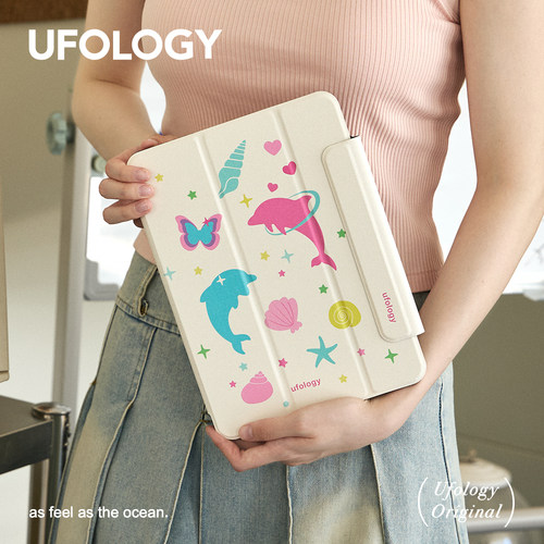 Ufology原创适用ipadair6保护套2024pro11寸平板mini6保护壳air4/5磁吸10代9代全包13寸笔槽air3海豚2022